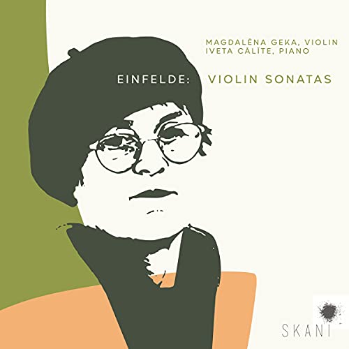 CD cover with illustrated portrait of a woman wearing glasses and a beret.