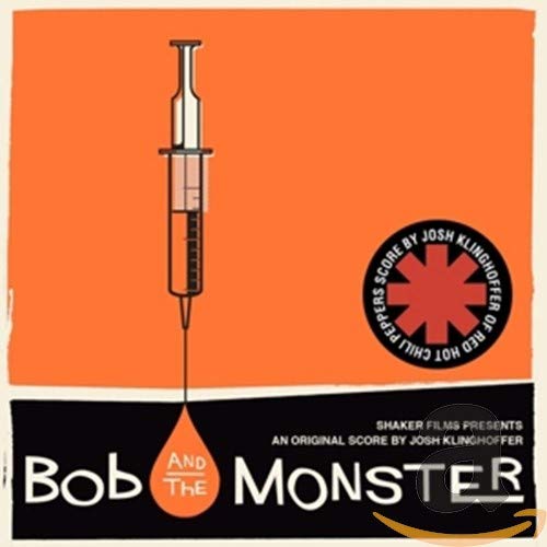 CD cover for "Bob And The Monster" soundtrack, featuring a syringe and red cross.