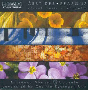 "CD cover with layered images of flowers and leaves, representing the four seasons."