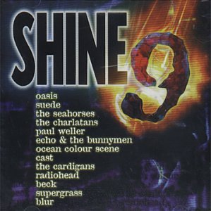 CD cover for “Shine 9” with bold text and a fiery number nine.