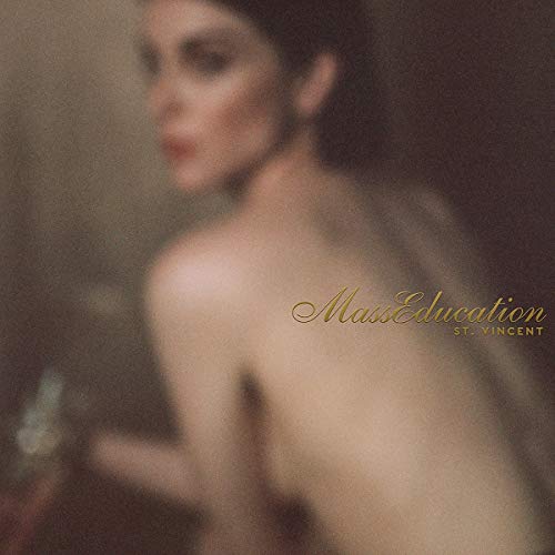"CD cover with a blurred image of a topless woman and gold text."