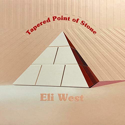 "Tapered Point of Stone" CD cover featuring a 3D triangular design with red and white hues.
