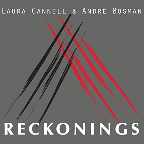 CD cover for "Reckonings" by Laura Cannell & Rhodri Davies, abstract red lines.