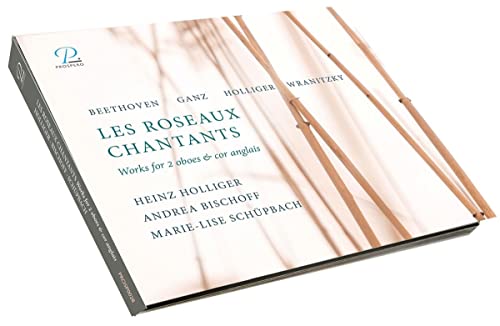 CD case for "Les Roseaux Chantants" by Heinz Holliger, featuring reeds.