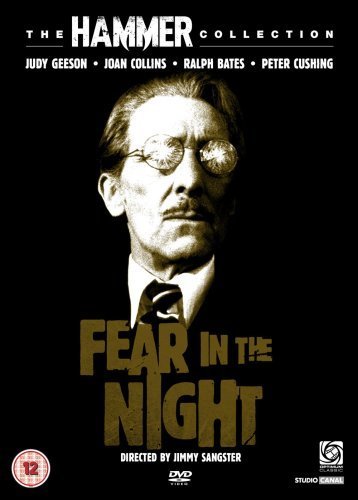 DVD cover for Fear in the Night featuring a close-up of Peter Cushing.