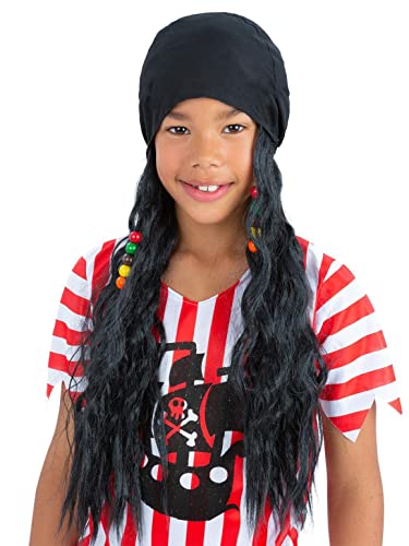 Pirate Bandana, with Attached Hair