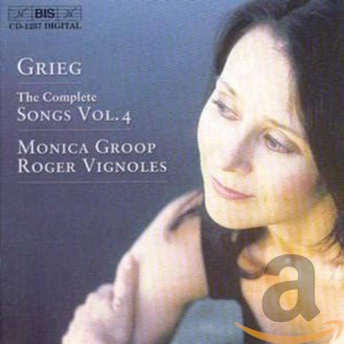 CD cover featuring Monica Groop, with text “Grieg: The Complete Songs Vol.4”.