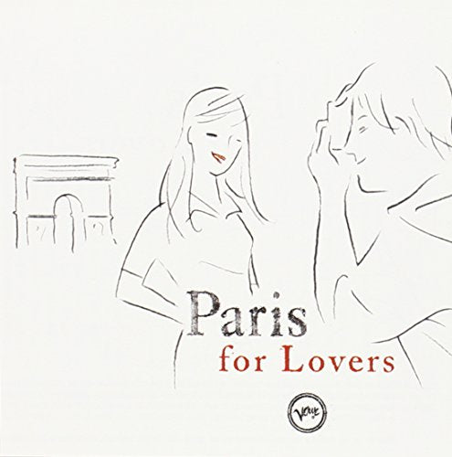 CD cover: sketch of a couple with the Eiffel Tower and "Paris for Lovers".