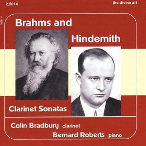 CD cover featuring portraits of composers Brahms and Hindemith.