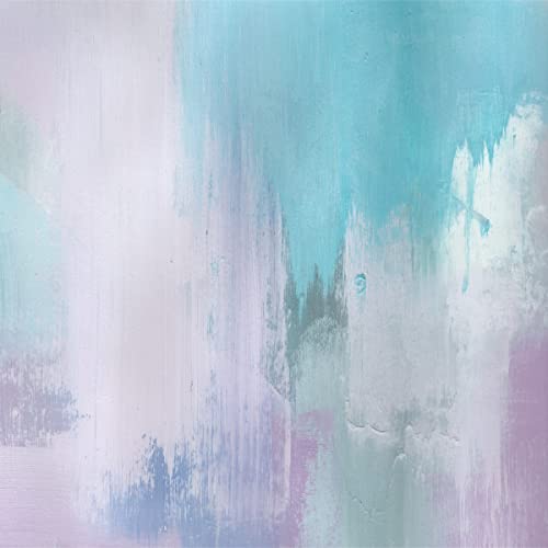 Abstract vinyl album cover with blended pastel blue, purple, and white hues.