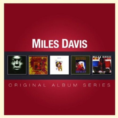 Red album cover with "Miles Davis" and five smaller album covers displayed.