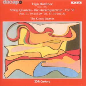 CD cover for Vagn Holmboe string quartets, featuring abstract colorful artwork.