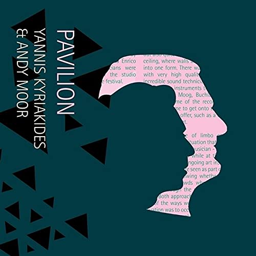 A teal music album cover featuring a pink head silhouette with text overlay.
