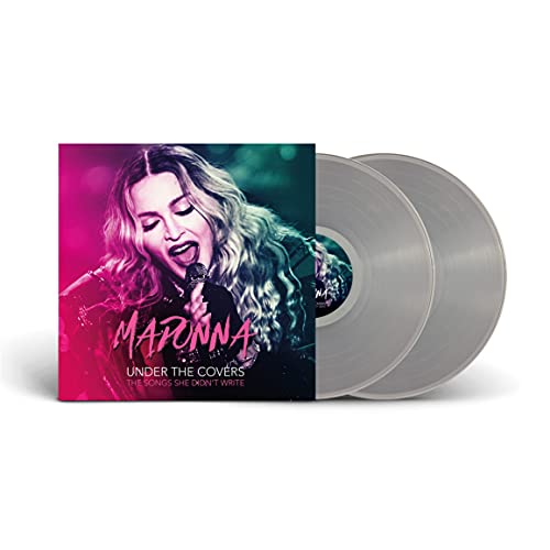 Madonna album "Under The Covers" vinyl record with artist portrait.