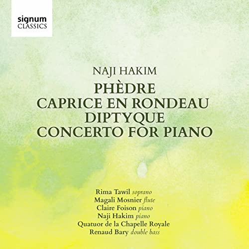 CD cover for Naji Hakim compositions with green and white text.