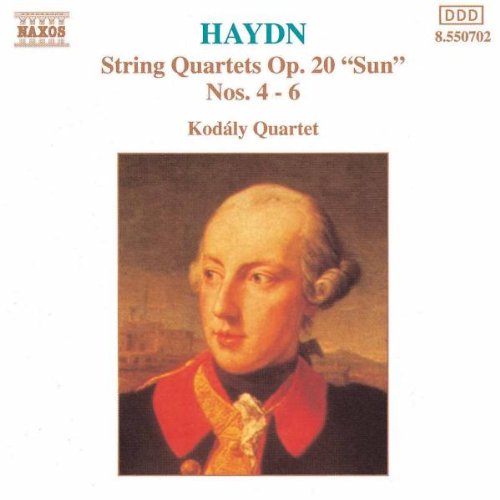 Haydn CD cover featuring a portrait of Haydn in 18th-century attire.