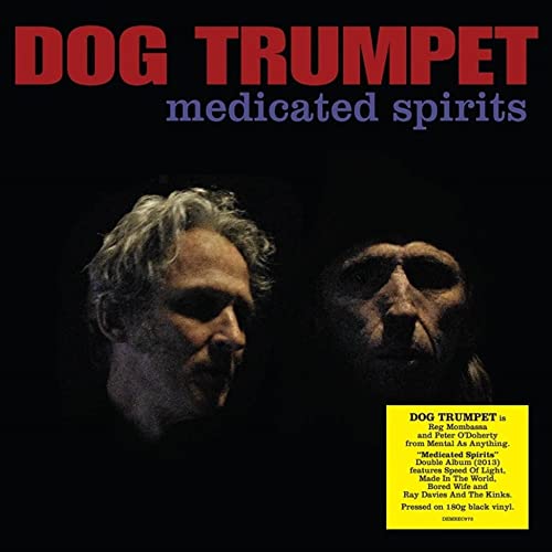 Vinyl record cover featuring two grayscale portraits of older men.