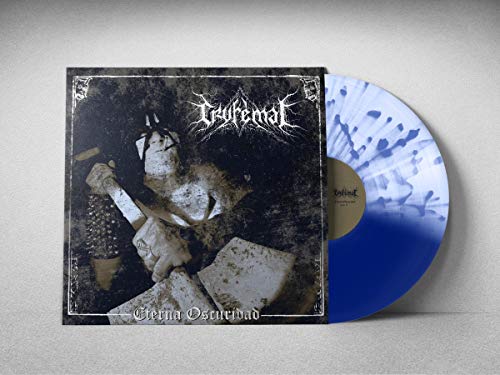 Vinyl record with dark album art featuring a figure holding an axe.