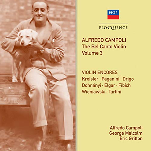CD cover: Alfredo Campoli with a dog, violin music listed.
