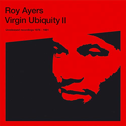 Red album cover with a silhouetted face and text: “Roy Ayers Virgin Ubiquity II”.