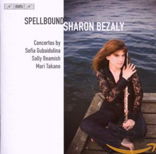 CD cover featuring flutist Sharon Bezaly with water background.