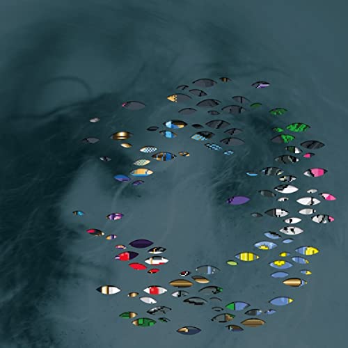 Album cover for Moddi’s “Bratebrann” featuring many colorful, patterned umbrellas.