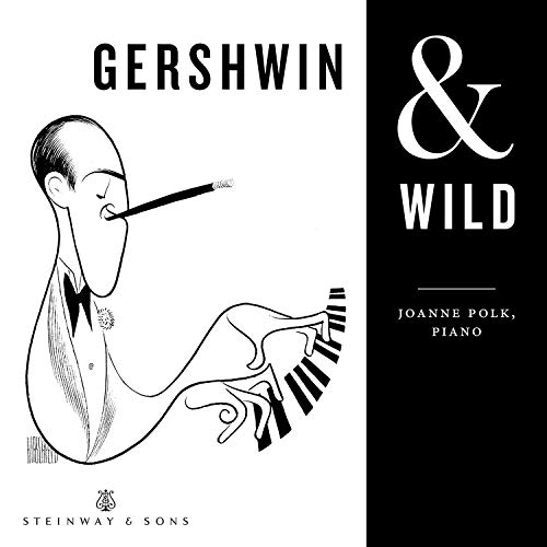 CD cover: black and white illustration of a pianist, "Gershwin & Wild.