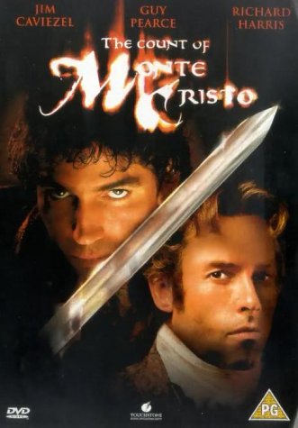 DVD cover for "The Count of Monte Cristo" featuring two men and a sword.