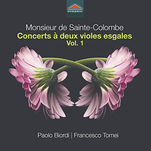 CD cover for “Monsieur de Sainte-Colombe” featuring pink flowers.