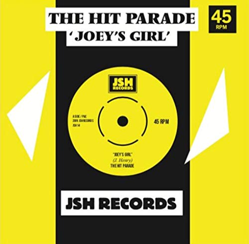 Yellow and black vinyl record sleeve with a vinyl record visible.
