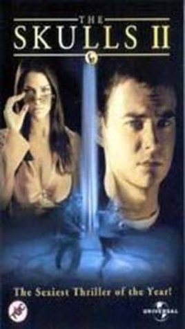 DVD cover art for The Skulls II featuring a man and woman in blue light.