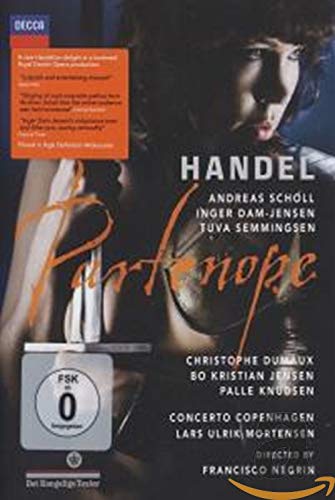 DVD cover for Handel’s "Partenope" opera, featuring a woman’s face.