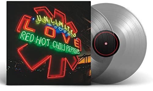 Red Hot Chili Peppers "Unlimited Love" clear vinyl record and cover.
