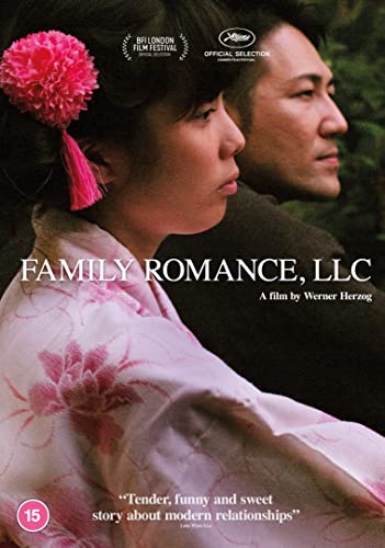 DVD cover for “Family Romance,” featuring two people in traditional clothing.