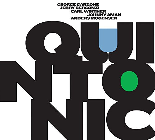 CD cover for “Quintonic” by George Garzone and Jerry Bergonzi, abstract design.