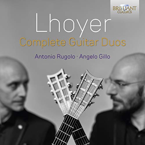 CD cover featuring guitar necks and portraits of two men.