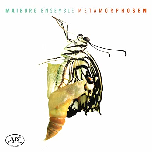 CD cover featuring a butterfly emerging from its chrysalis.