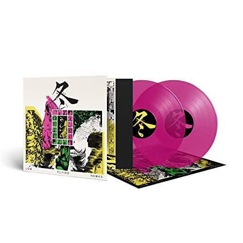 “Fuyu” vinyl record by Low Flying Hawks, with album art and pink discs.