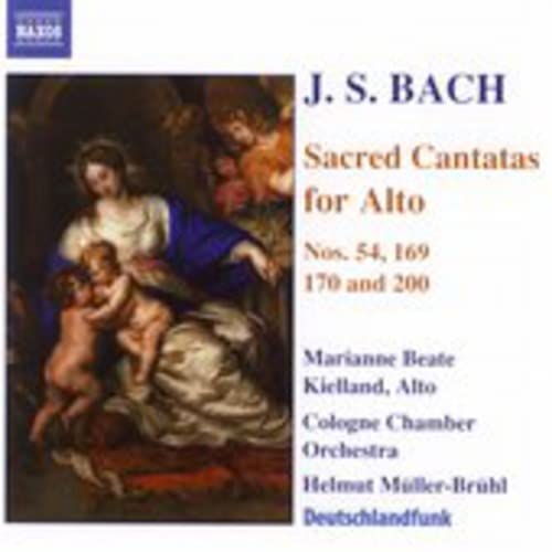 CD cover for Bach’s Sacred Cantatas for Alto, featuring religious artwork.