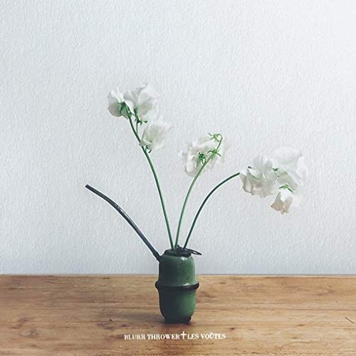 Vinyl album cover featuring white flowers in a dark vase on wood.