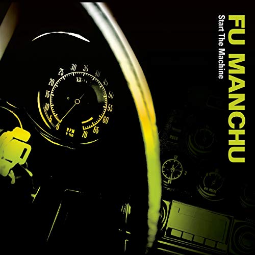 Fu Manchu album cover: speedometer and dashboard detail, dark background.