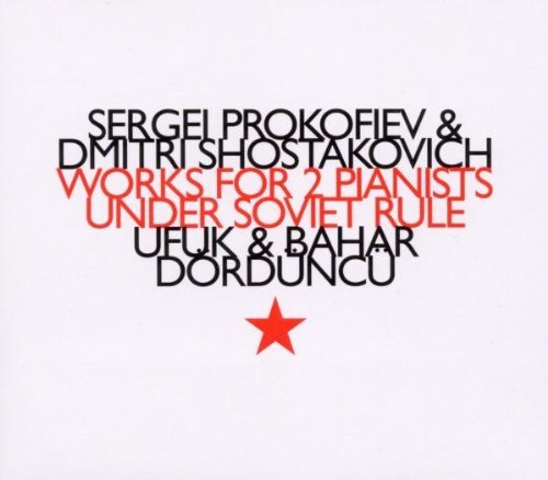 CD cover with text and a red star on a white background.