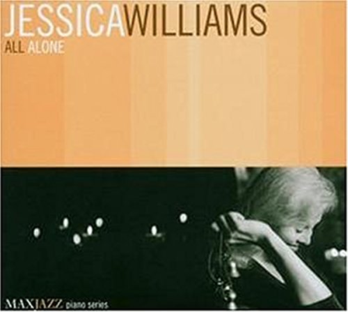 "CD cover with a black and white photo of a woman playing piano."