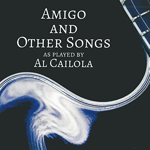 CD cover for Al Caiola’s “Amigo And Other Songs” with blue wave design.