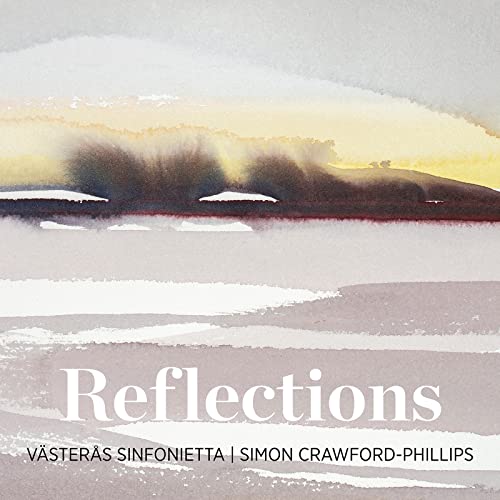 CD cover with abstract watercolor painting and the title “Reflections”.