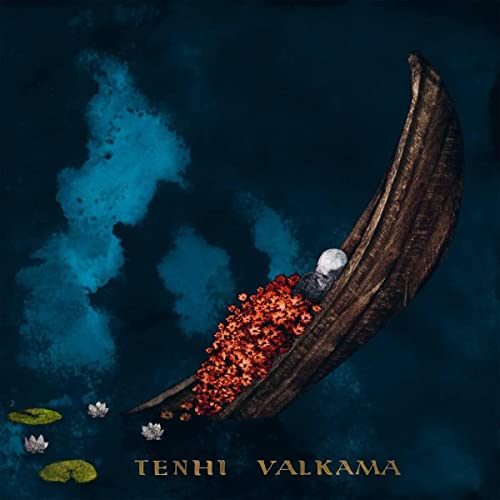 CD cover: a wooden boat filled with flowers against a blue, cloudy background.