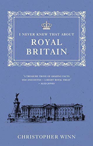 Book cover with blue background, white text, and illustration of a royal building.