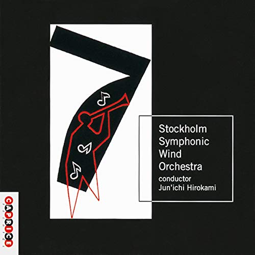 CD cover: abstract red lines and musical notes over white, orchestra text.