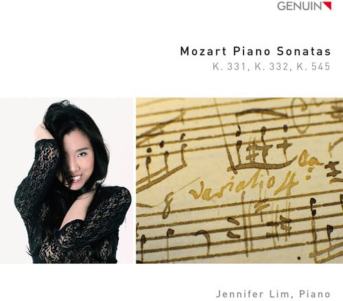 CD cover featuring pianist Jennifer Lim and vintage musical score.