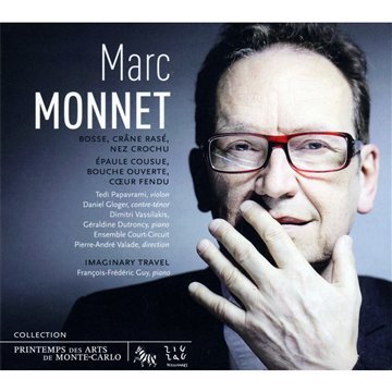 "CD cover featuring a man with glasses and hand on his chin."